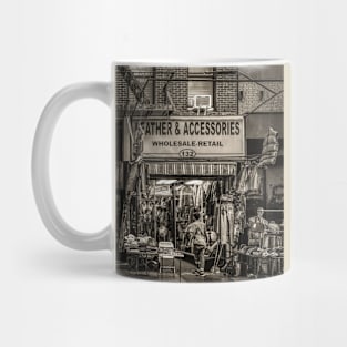 Old Vintage New York City Manhattan Street Mug